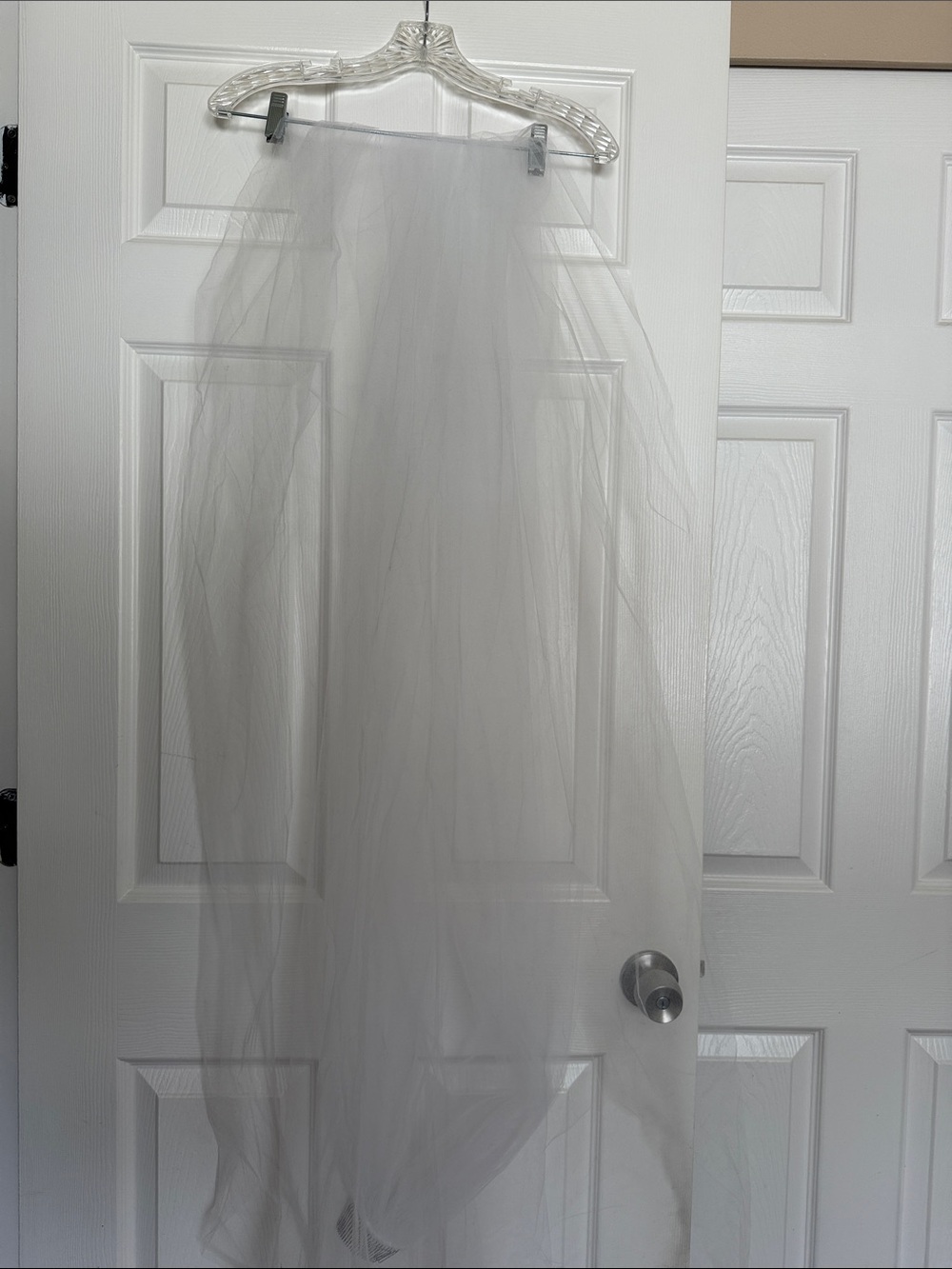 David’s Bridal White Tulle Cathedral Veil